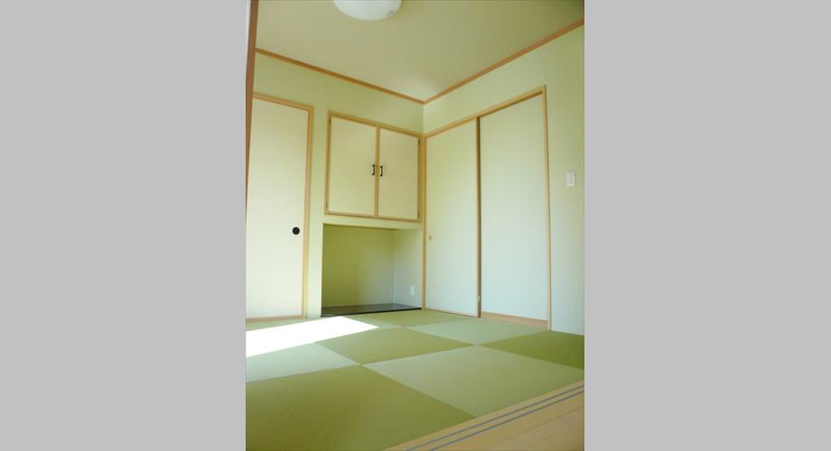 【和室】市松模様の畳がオシャレ。小さなお子様のお昼寝場所にも最適。